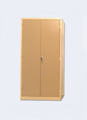 2 Door Steel Stationery Cabinet - Light Brown